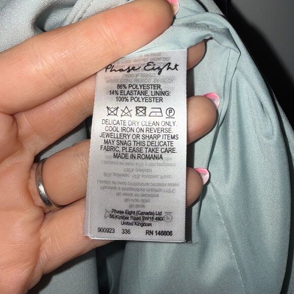 Phase Eight Constanza Coat - Duck Egg Blue US 4 - Picture 13 of 14